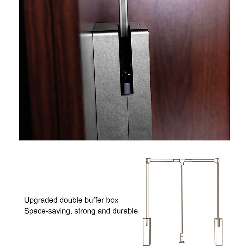 Garosa Pull Down Wardrobe Rail 22lb Load Capacity Adjustable Width