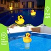 Pool Chlorine Floater with Light,Duck Chlorines Floaters with Adjustable Flow,Solar