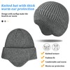 Cozlly Women's Knitted Beanie Hat, Men's Winter Hat with Ear