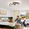 HLILCEH Linear Ceiling Light 4000K Black Modern Ceiling Light Fixture