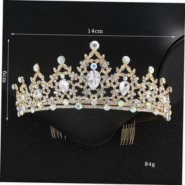 Baluue Stylish Bride Crown Headwear Elegant Wedding Headdress Accents for Women Hair Accessory for Weddings Parties and Special Occasions