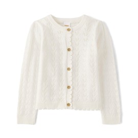Gymboree,and Toddler Long Sleeve Cardigan Sweaters,Classic White,4T