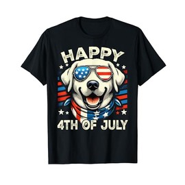 4th of July Patriotic American Labrador Retriever Veterans T-Shirt