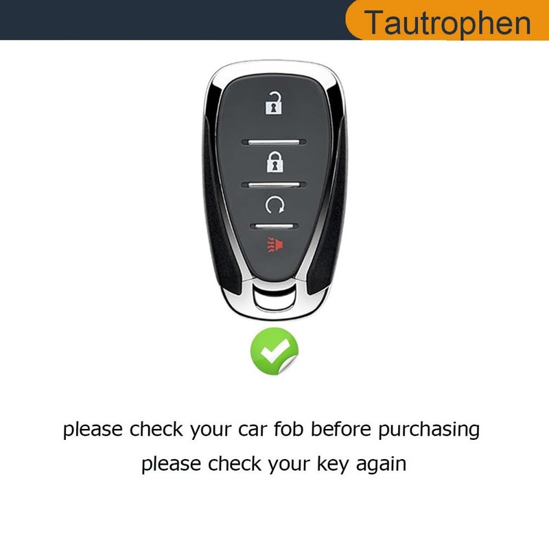 Tautrophen Key Fob Cover Compatible with Chevy Bolt EV EUV