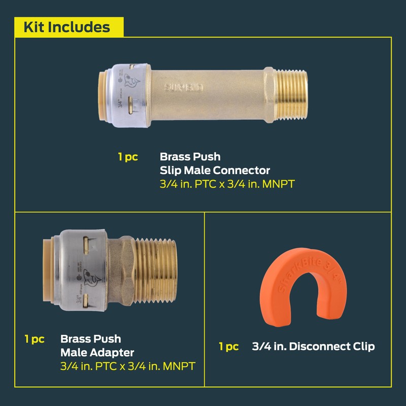 SharkBite Max 3/4 Inch x 3/4 Inch MNPT Water Filtration