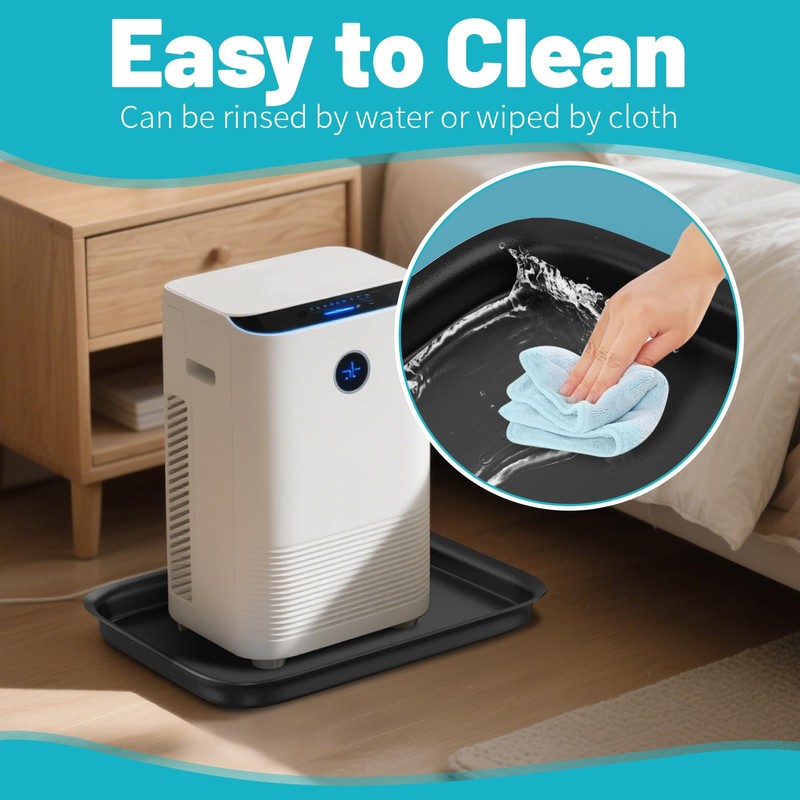 Chiligent Dehumidifier Drip Pan, Hard Plastic Non-Slip Large Drip Tray