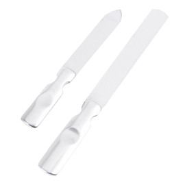 IWOWHERO 2 Pack Stainless Steel Nail File Set Leather Case Manicure File Tool for Toenails