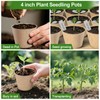 ARGCONNER Peat Pots, 60 Pack Plant Starter Round Nursery Pot