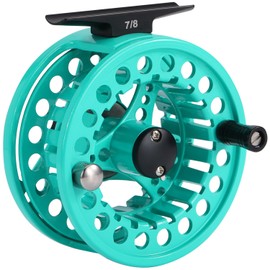 Sougayilang Fly Fishing Reel, Large Arbor with Die-Cast Aluminium Body Fly Reel 5/6.7/8 Weights, Essential Fly Reels for Beginners QL7/8