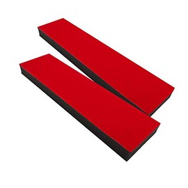 N'icePackaging 2 Qty - USA Deluxe Scarlet Red 16 Slot Bangle Foam Insert Display - for Trays/Jewelry Cases - 6 Colors - Standard Size 14 1/4" x 3 3/4" x 1 1/8"