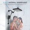 Rain Shower Head with Handheld Spray Combo Set, Adjustable 12"