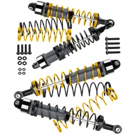 RCarmubWow RC Aluminium Shock Absorber Upgrades Part for 1/10 Kraton 4x4 4S V2 BLX,Outcast 4x4 4S V2 BLX,Front Rear Big Bore Shocks Absorber Damper Hops Up,4pcs,Titanium