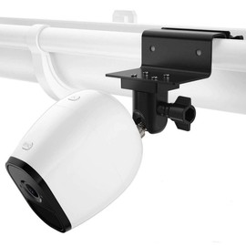 HOLACA Gutter Mount for Arlo and Eufy Cameras, Black, 360-Degree Rotation, 90-Degree Tilt, Secure Mounting