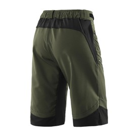 Arsuxeo 1903 Men's Loose Fit Cycling Shorts MTB Bike Shorts Waterproof, green, s