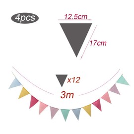 Serwoo Bunting Chains Banner Garland Outdoor Decoration for Wedding, Party, Christmas, Birthday Party