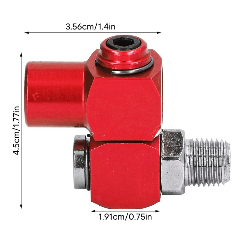 Tiardey 2Packs 1/4 Inch 360 Degree Swivel Air Hose Connector