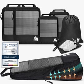 Compression Packing Cubes for Travel, Lightweight 6 Set Bags Cruise Must Haves for Luggage Carry On Suitcase and Clothes Organizer, Durable Vacation Essentials and Accessories Gifts for Women and Men