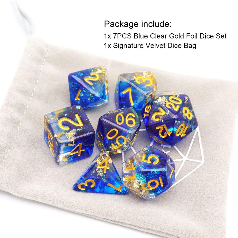 Haxtec DND Dice Set 7PCS Polyhedral Dice Compatible with Dungeons