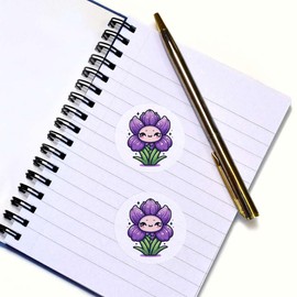 Azeeda 24 x 'Cute Iris Flower' Stickers - for Crafts, Scrapbooking and Labelling (SK00074080)