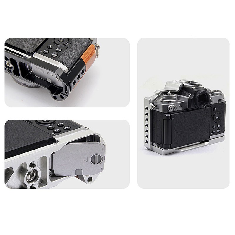 Camera Cage with Wood Handle Anodized Anti Slip Easy To