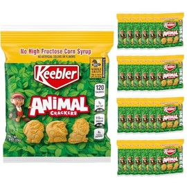 Animal Crackers, 1 Ounce (Pack of 25), Snack Bulk Packs, Graham Cracker