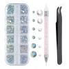 Mouyic Cristales Ab De Uñas Deco Art Rhinestones Pinza Y
