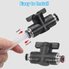 PATIKIL 4mm Pneumatic Ball Valve 4mm OD BUC Push-to-Connect Tube