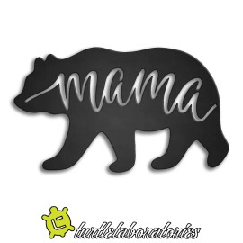 Turtle Laboratories Mama Bear Metal Wall Sculpture Art Hanging Home Decor