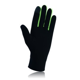 COLOURLINX Winter Gloves Running Thermal Liner Gloves Anti-slip Touchscreen Gloves for Men Women Sport Walking Riding Driving Cycling Warm Gloves (Black/Green, M)