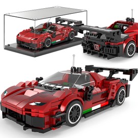 Mould King Speed Champion F296 Racing Car DIY Building Blocks Set & Display Case,Creative Classic Cars for Boys Age 8-12, 27087 Cool Vehicles Model Toys Birthday Gifts for Adults and Kids,416 PCS