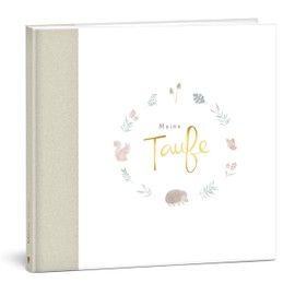 mintkind® Guest Book My Christening Forest I for Boys and Girls | Christening Gift, Christening Album, Memory Book I 96 Inner Pages for Congratulations, Photos and More