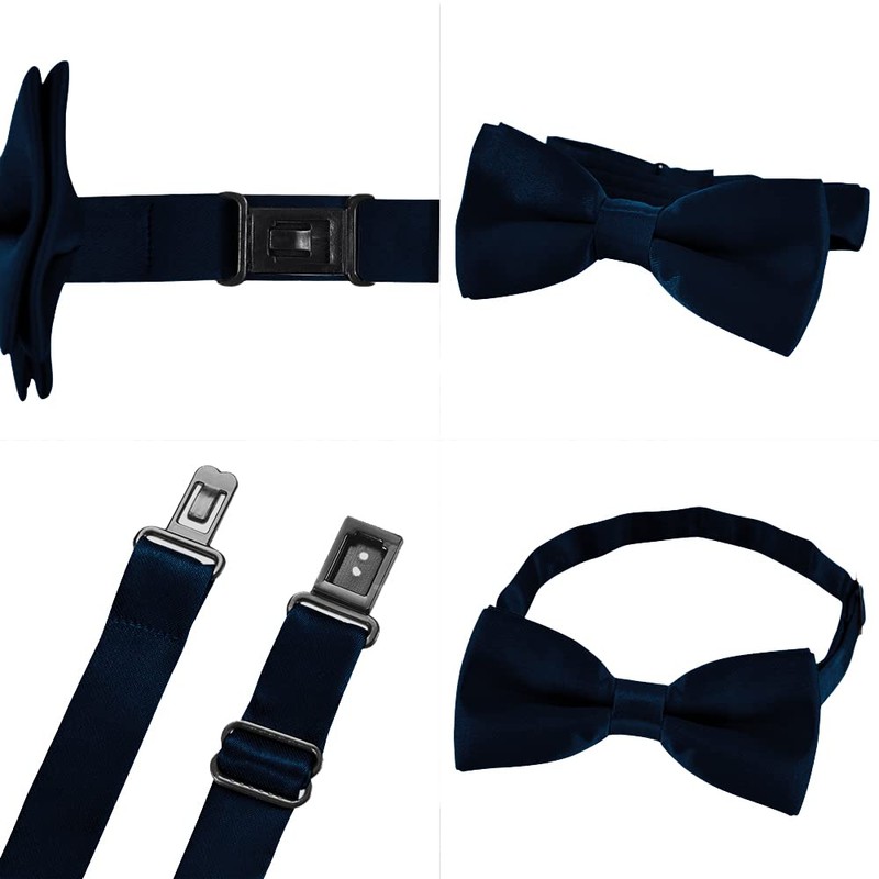 DonDon Father-son bow tie set in partner look, already tied