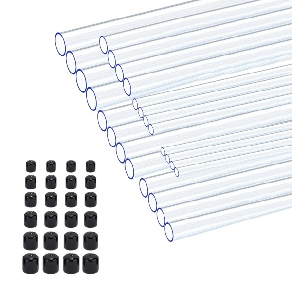 Bbypp 24pcs Tubing Assortment 4mm 8mm 12mm 16mm 20mm 24mm