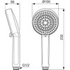 Ideal Standard BD580XG Alu+ 2 Function Hand Shower Diameter 10