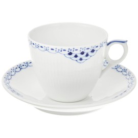 Royal Copenhagen 1017246 Princess Coffee Cup & Saucer, 6.1 fl oz (180 ml), Wedding Gift