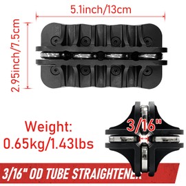 Socpuro Handheld Tubing Straightener, 3/16 Inch O.D. Fuel and Brake Line Straightening Tool, Manual Tube Brake Line Straightener for Coiled Copper, Aluminum, Steel Tubing