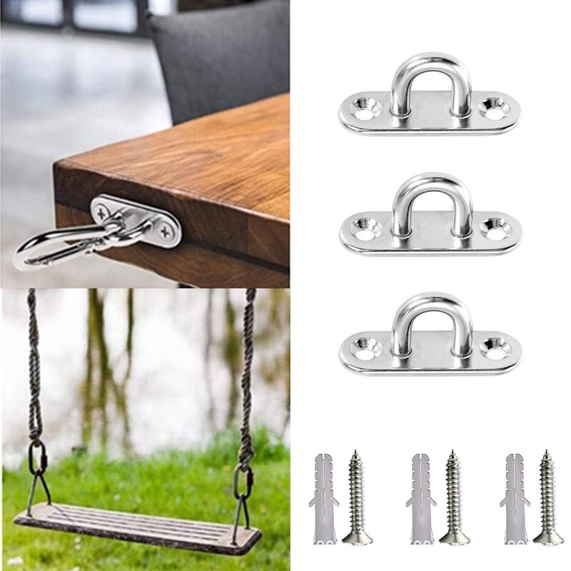 Pad Eye Rectangular Eye Plate 45mm x 15mm Stainless Steel