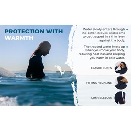 MWTA Wetsuit Women Shorty 2.0mm Neoprene Front Zipper for UV Protection Surfing Diving Snorkeling Kayaking BLK Size 14