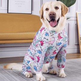 KUVEELA PET Dog Clothes, Dog Wear For Spring & Summer, T-Shirt, For Going Out, Walks, Protection from Sunburn, Shedding Prevention, Breathable, For Large to Medium-Sized Dogs (Long Sleeves, Gray, 6L)