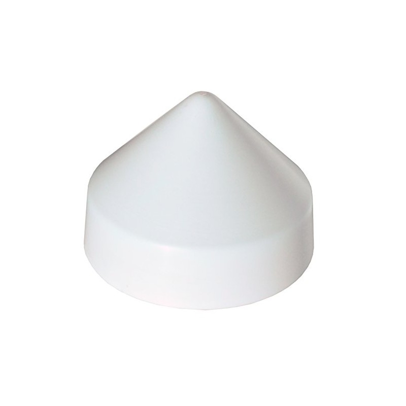 Dock Edge + Piling Cap, 8", Cone Head- White, PVC
