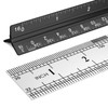 Architectural Scale Ruler 12 Inch, Aluminum Architect Ruler & Metal
