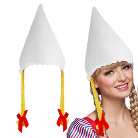 Oktoberfest Hat for Women with Braids - Traditional German Bavarian Headwear Festival Costume Accessory Oktoberfest Party Supplies 1-Piece Multi