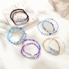 lureme Boho 10Pcs Multicolors Words Stackable Beads Elastic Bracelets Set(bl003586-1)