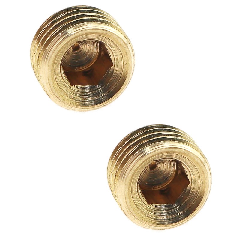 GZWZH 10PCS 1/4inch Hexagonal Threaded Plug All Copper Pipe End