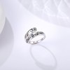 Anillo de plata de ley 925 con texto en inglés