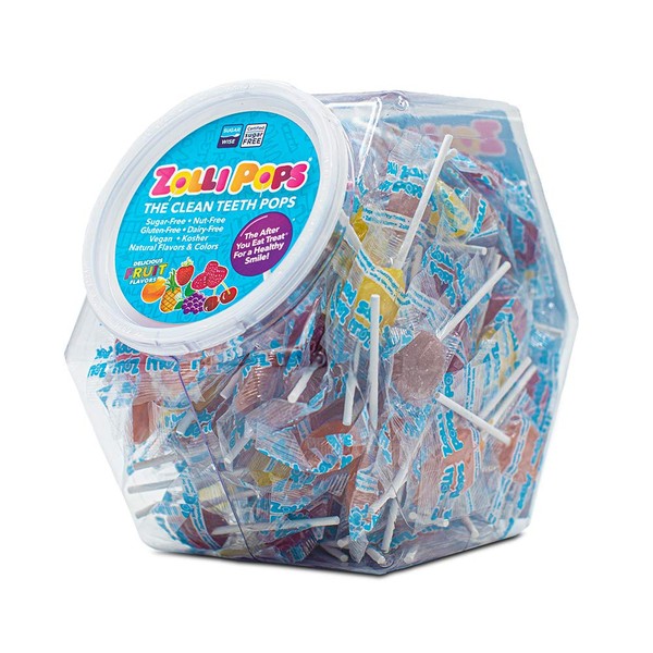 Zollipops Clean Teeth Lollipops | Anti-Cavity, Sugar Free Candy with Xylitol for a Healthy Smile - Great for Kids, Diabetics and Keto Diet (Assorted Flavors)