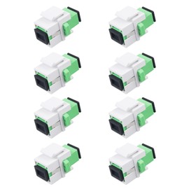 Duogalia 8 Pack SC/APC Fiber Optic Coupler Keystone Jack Modular for Patch Panels and Wall Plates Fiber Optic Cable Adapter SC Singlemode