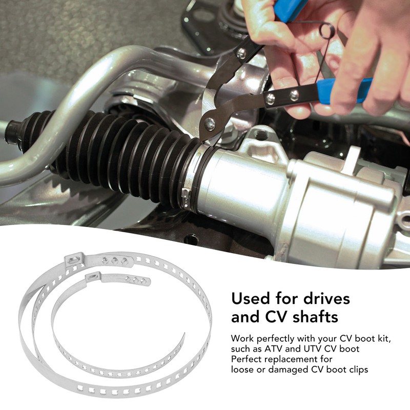 24Pcs CV Boot Clamp Kit Stainless Steel Universal Joint Bands