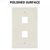 Generic 2-Port Wall Plate Keystone 1 Gang Face Plate White