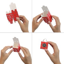 Make & Fill Your Own Advent Diy Calendar Children Vintage Christmas Tree Decoration With Boxes 24 Pcs Ribbon 1-24 (Ribbon Patterns)